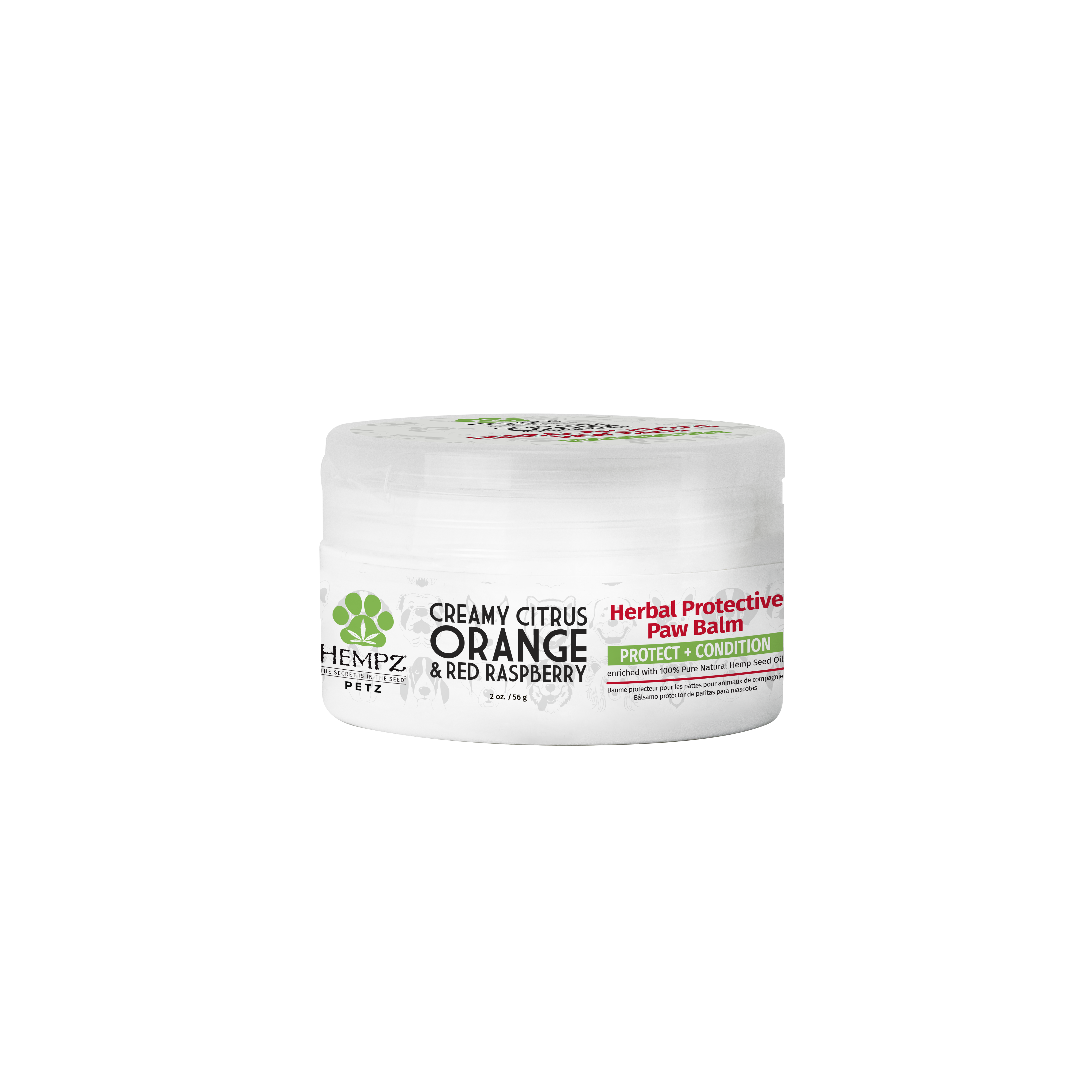 Creamy Citrus Orange & Red Raspberry Herbal Protective Paw Balm